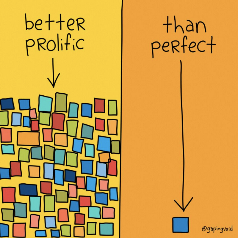 Prolific is better than perfect.