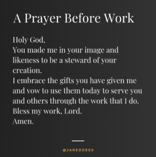 Prayer Before Work